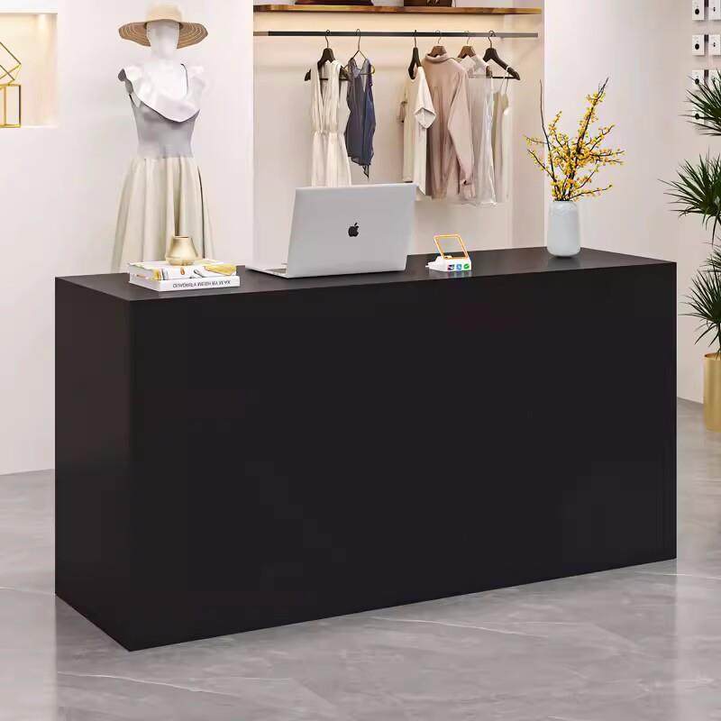 黑色服装店收银台女装店吧台接待台前台桌美容院咨询吧台定制柜台