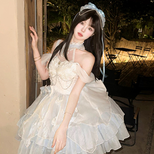 天鹅湖千金感哥特纯欲风公主小礼服感蝴蝶蓬蓬裙飞行日记Lolita