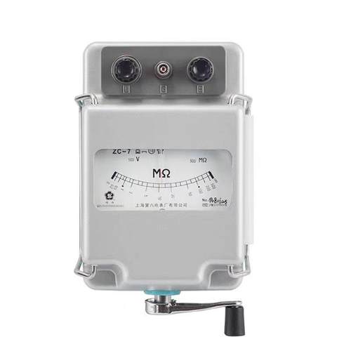 梅格电阻测试仪绝缘摇表上海六厂ZC-7兆欧表500V1000V2500V电工用
