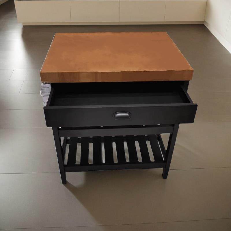 开放式厨房小中岛台单独家用料理备餐吧台一体定制可移动餐边橱柜