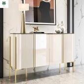 轻奢岩板餐边柜简约客厅酒柜茶水柜储物柜碗柜收纳边柜门厅玄关柜