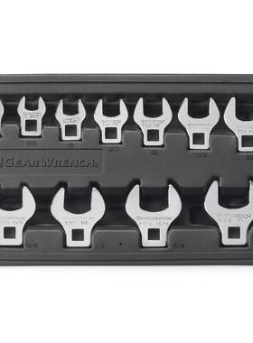 GearWrench英制爪型扳手套件11件扭矩插件开口扳手头81908