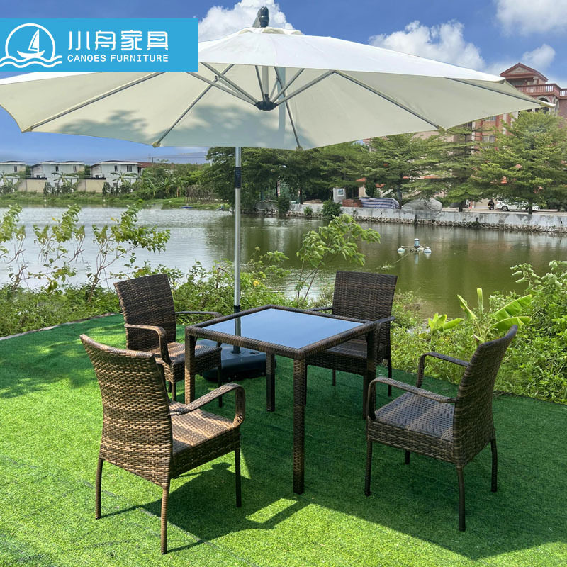 户外防水防晒藤椅家具室外庭院藤编椅子客厅酒店休闲编织桌椅组合