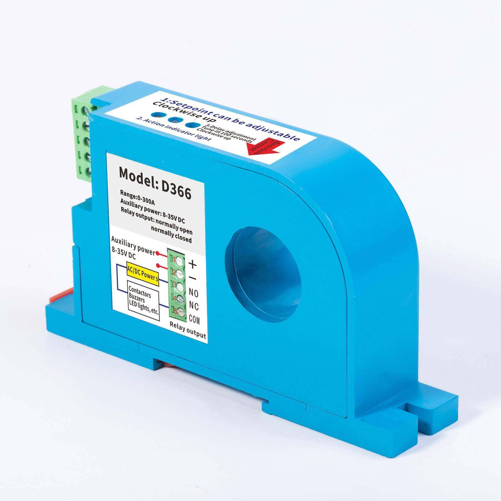 DC0-50A/300A电磁感应Din导轨电流开关CE认证200ms延时