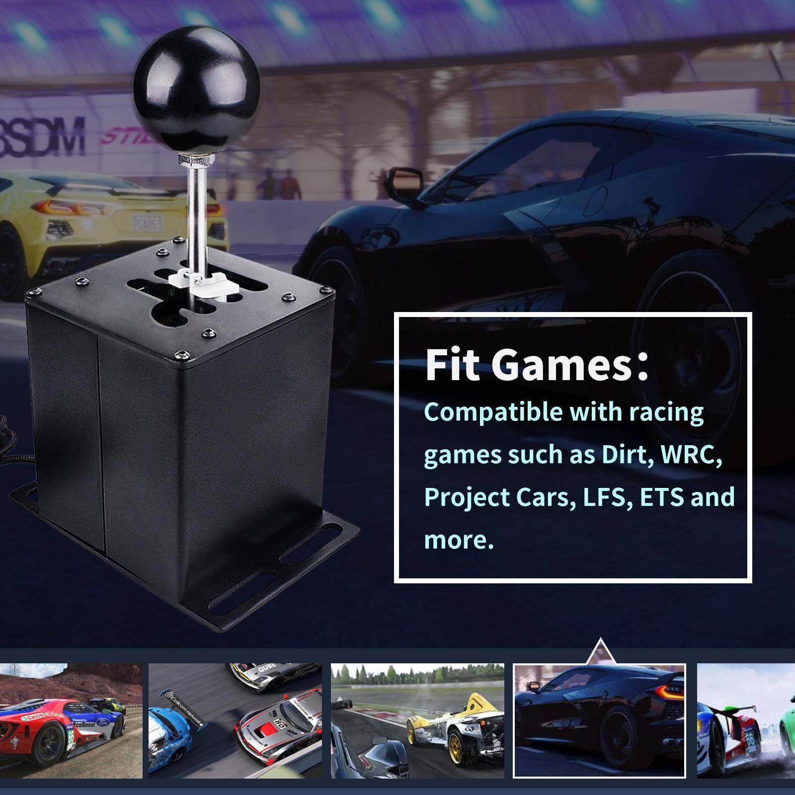 赛车游戏换挡模拟器手排换挡挂挡器H变速器适用于罗技G27G29T300