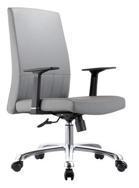 皮质升降滑轮电脑椅经理椅主管椅灰色中班椅现代时尚久坐办公椅子