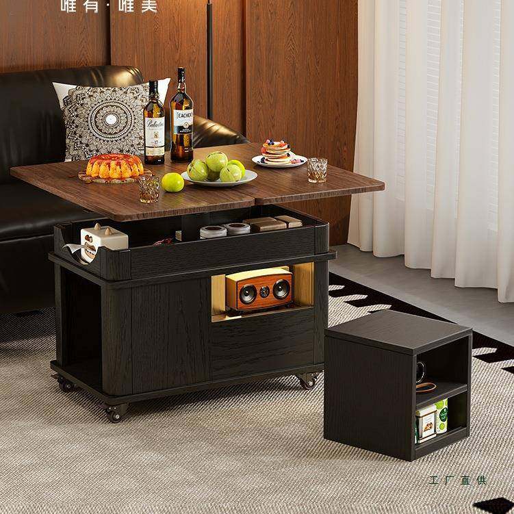 升降茶几可移动折叠实木沙发边柜中古小推车餐桌两用边几茶桌芊洛,金属材料及制品,金属加工件/五金加工件,淘宝优惠券,粉丝福利购,淘宝优惠卷