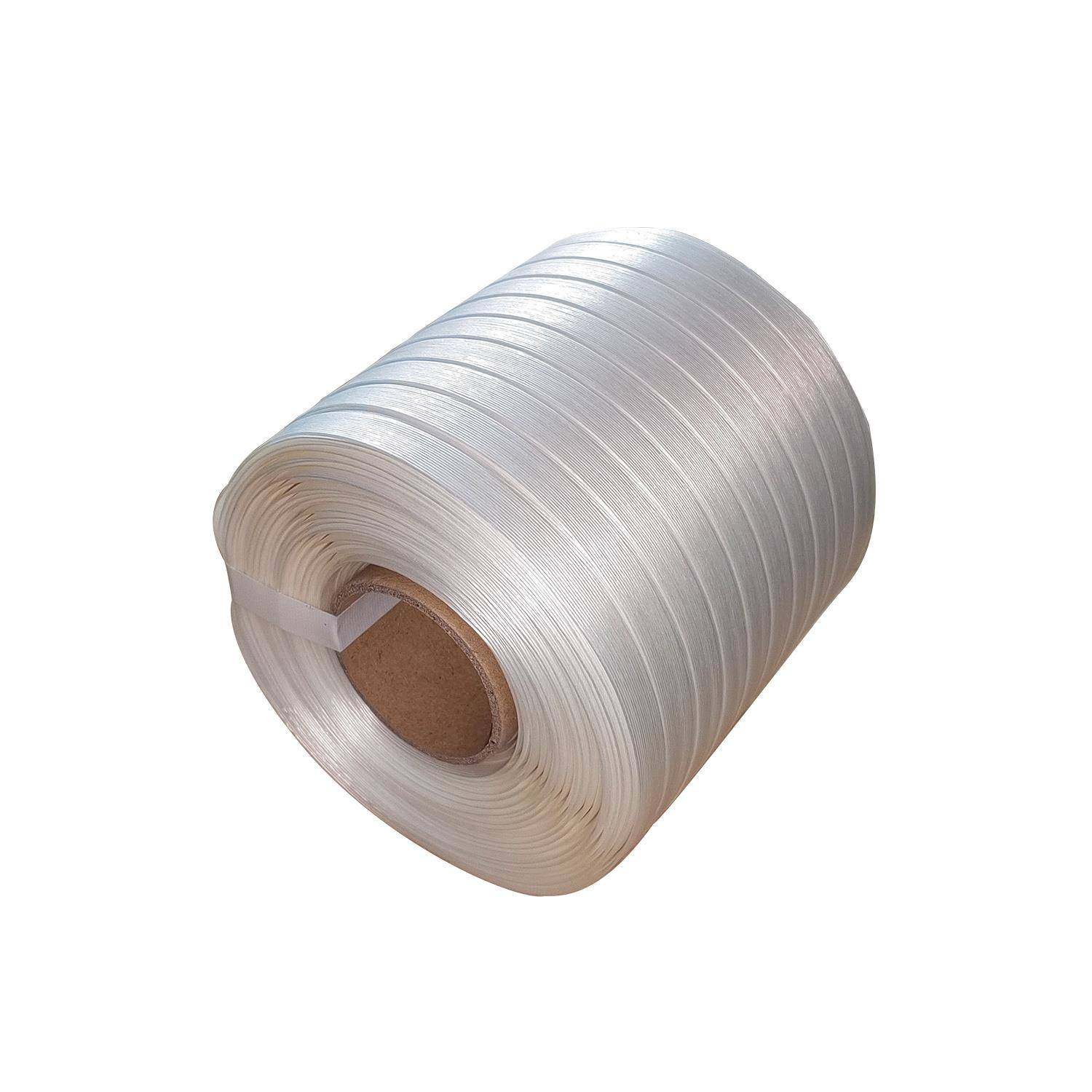 12mm白色聚酯纤维胶水带柔软可打结防滑可免打包扣可撕打包