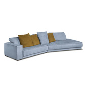 意式 极简客厅磨砂绒布艺沙发 北欧简约现代ins风磨砂皮科技布沙发