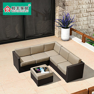 户外藤编沙发客厅阳台庭院花园藤椅茶几双人休闲组合会客藤制家具