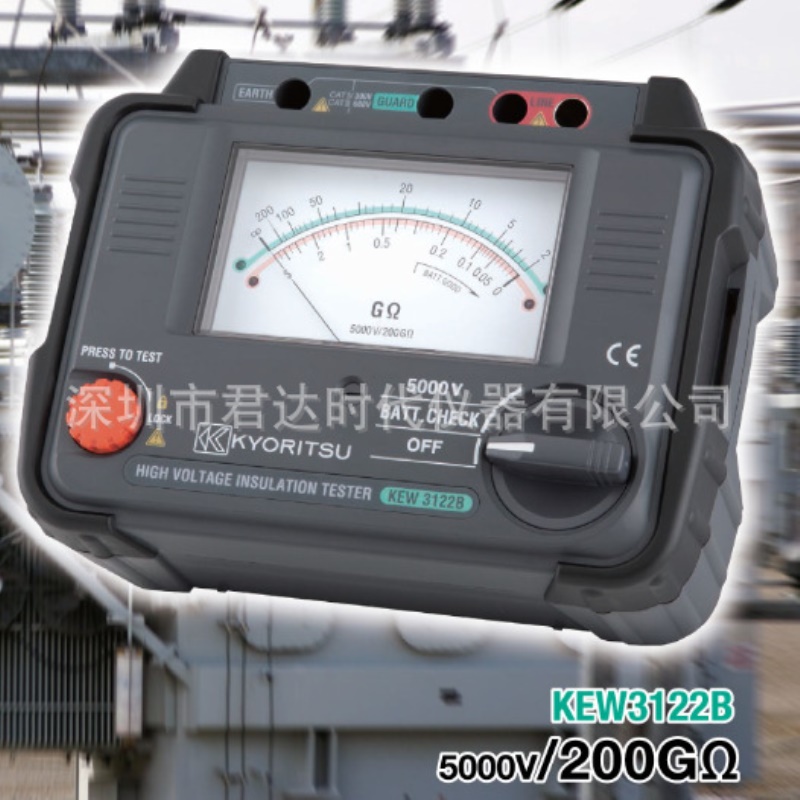 克列茨 KEW3122B 高压绝缘电阻计高压指针兆欧表