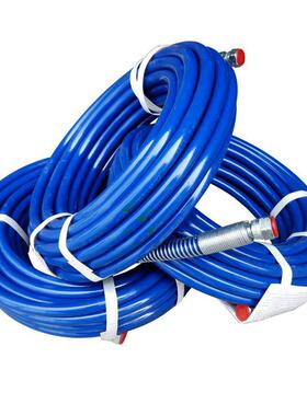 高压喷涂机管喷涂管总成钢丝编织15米管总成蓝色