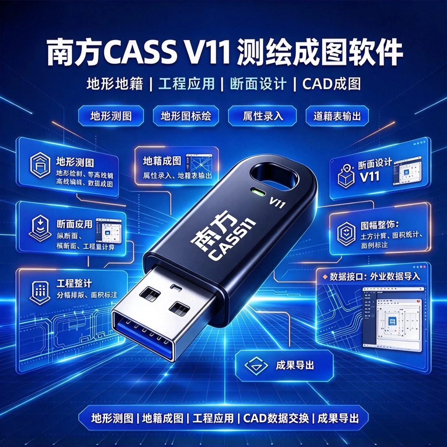 2025南方cass软件加密狗cass11/10.1/9.2/9.1/9.0加密狗地形成图密码锁送教程远程安装