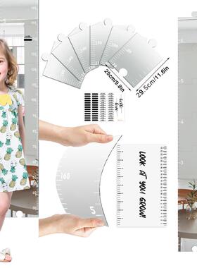 JMU012-017亚克力积木身高贴装饰贴身高测量记录镜面身高尺Growth
