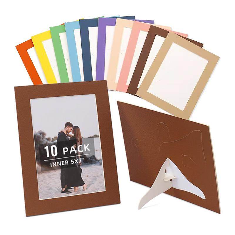 卡纸相框带支架摆台6寸7寸A4裱照片画框简易无酸厚卡纸装裱画框