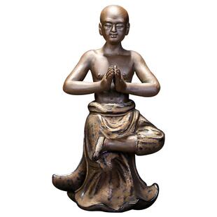 少林功夫陶瓷和尚摆件复古人物家居客厅书房博古架办公室桌面摆设