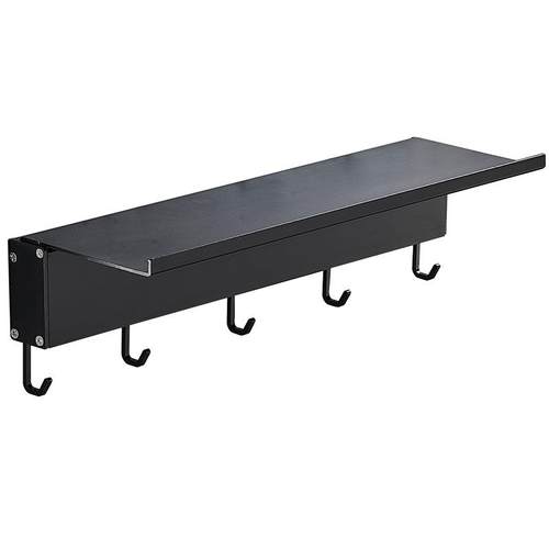 多功能置物架卫生间洗手台镜前架子壁挂加厚浴室带钩收纳架太空铝