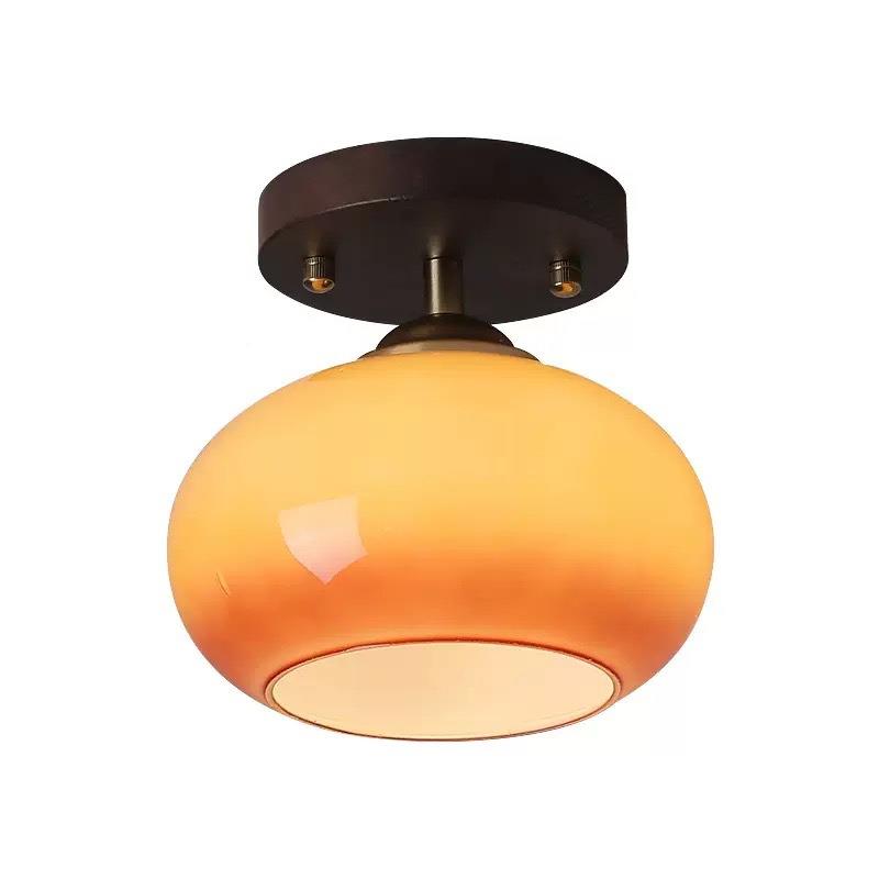 中古风VNC阳柿子灯窗复古奶油门厅入户道台走廊衣过帽间飘实木吸