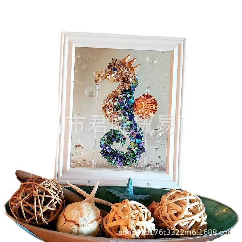 新品SeaGlassArtKit海玻璃艺术套件家居装饰DIY相框套件