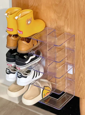 速发简童鞋架di用门口亚约壁挂式202新款简克力透明儿易多层