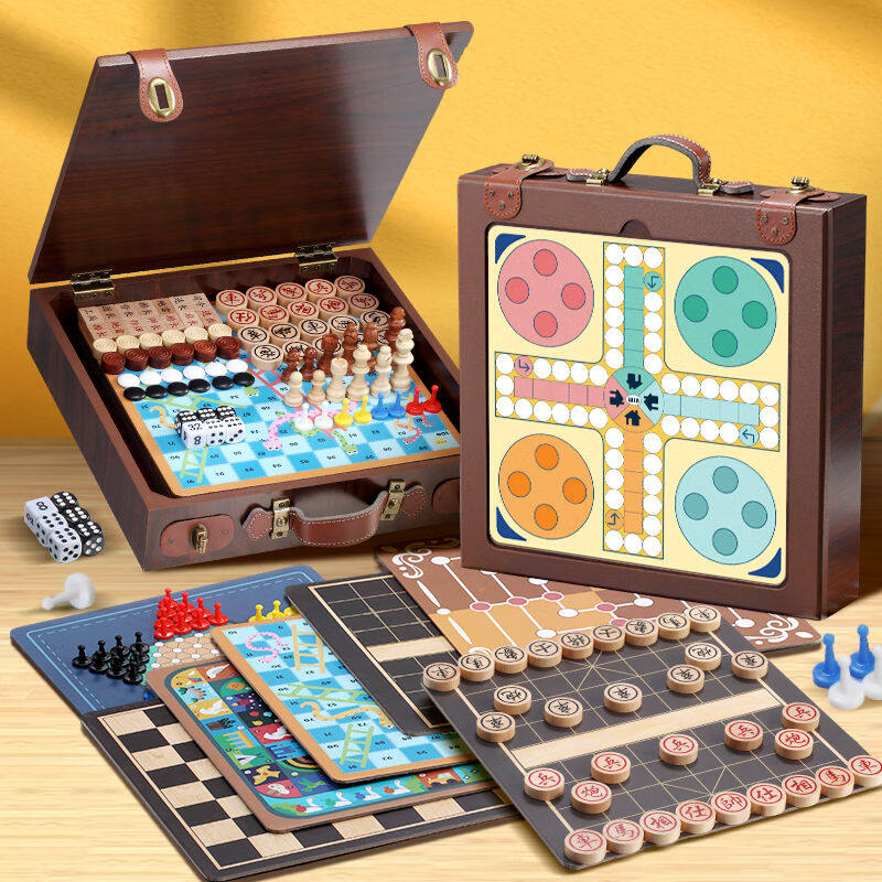速发厂家飞孜豆多功能合一棋盘优行棋五类跳象棋子男孩玩具儿童生