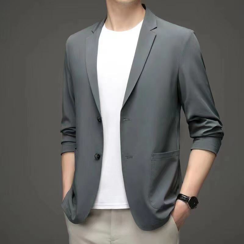 速发夏单西服男士款休季防晒衣小轻薄春闲西外套上衣