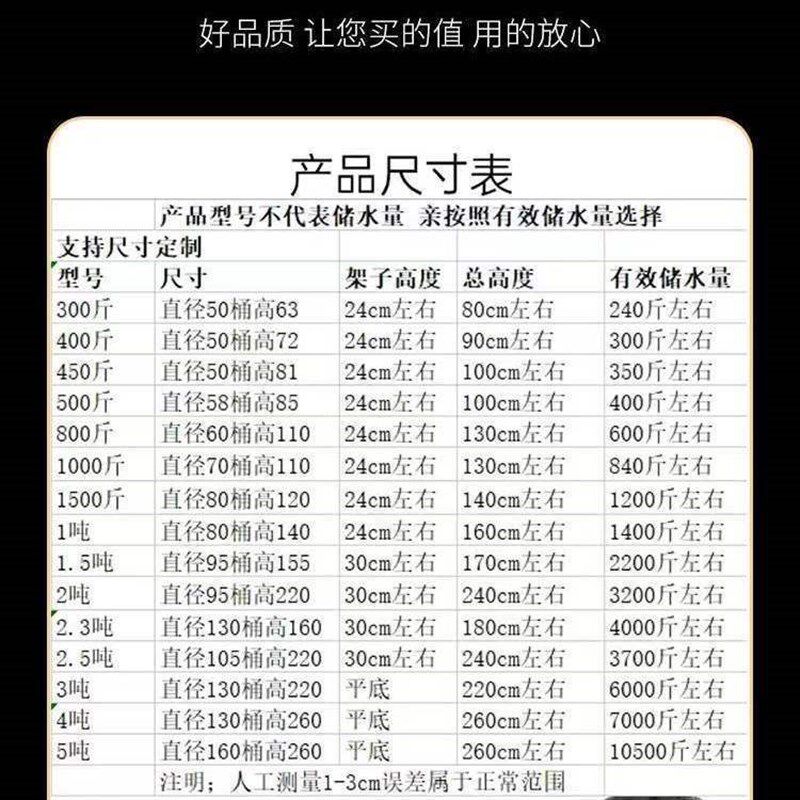 速发0水不锈钢加储水箱厚4桶家用水塔立式楼顶蓄水农村自来水