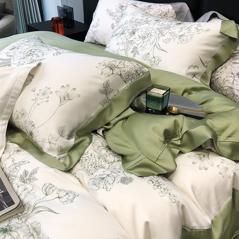 速发轻兰家纺LF唯100支罗奢级美天丝四件套春夏季凉感莱塞尔