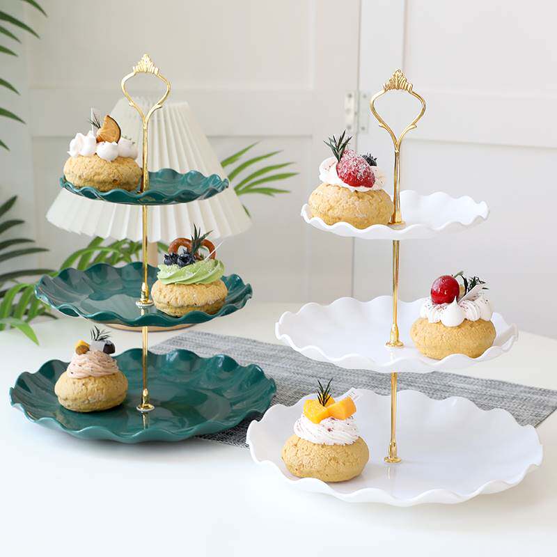 现货速发甜品台装饰摆件生日布置婚礼展示架子塑料蛋糕托盘点心架