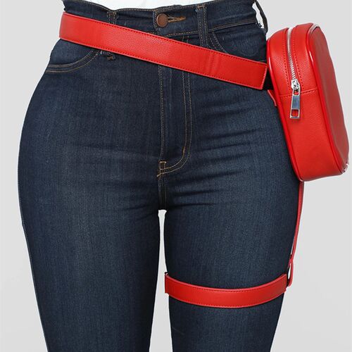 现货速发BQ Fashio  Hot dy Stylish Wo Wst Leg Belt Lr