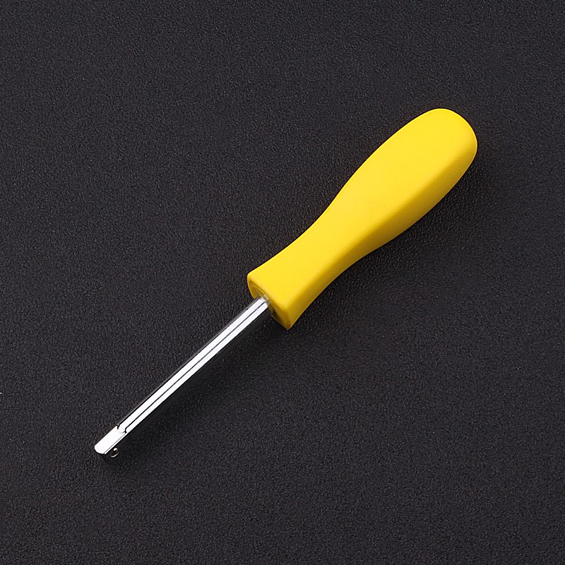 现货速发连接杆6.m带尾孔旋柄两用旋具1/4黑色小方杆套筒加力杆
