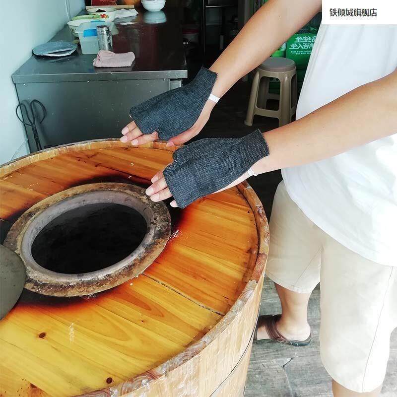 现货速发烫手套贴烧饼锅盔木烤桶高炉木炭酥饼手背隔热耐温护厚布