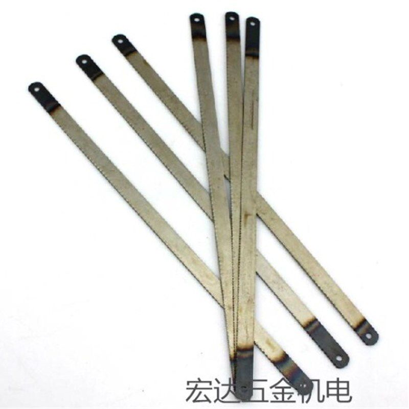 现货速发飞机牌加厚钢锯条手工钢锯条细中粗齿高速网锯条木工切割