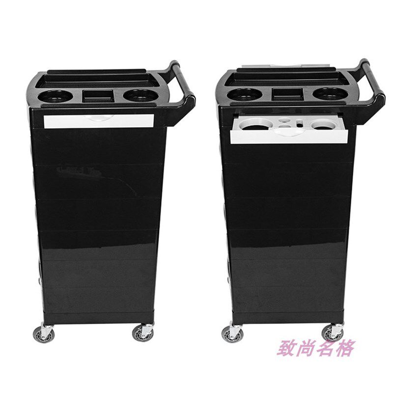 现货速发新款小推车美发车发廊工具车多功能储物工具柜复古理发店