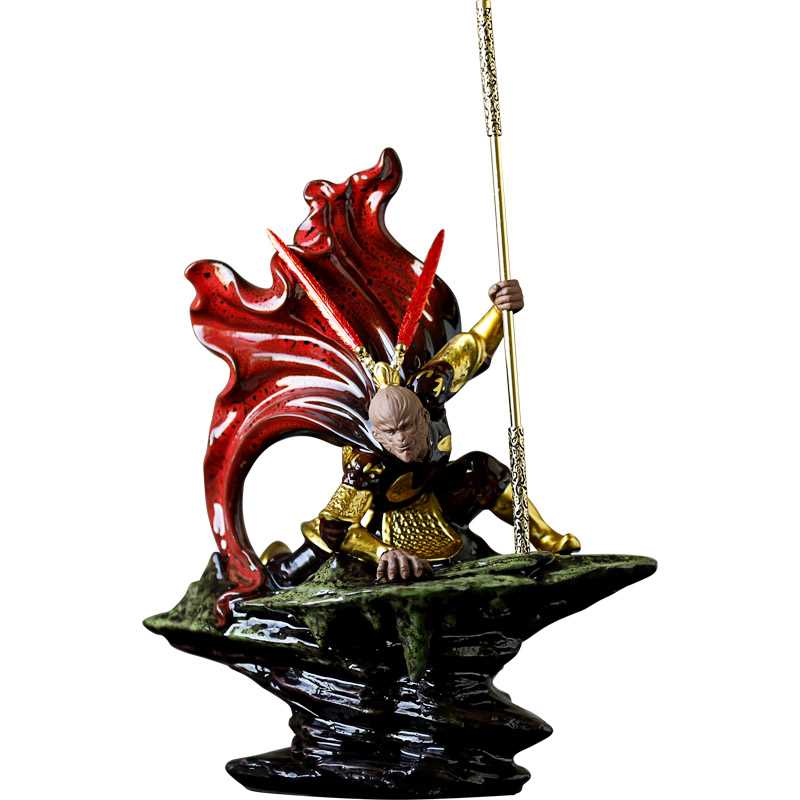 现货速发新禅意家居摆件齐天大圣创意礼品斗战胜佛招财客厅陶瓷装