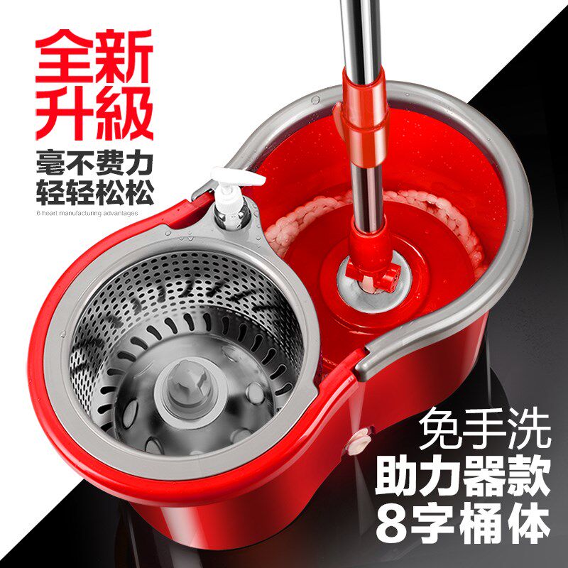 现货速发2025新款家用双驱动旋转拖把桶通用式懒人一拖净自动甩