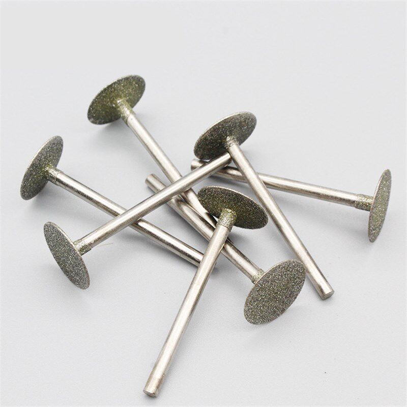 现货速发K针T型去皮打磨头电动翡翠薄片切割片原石金刚砂工具玉石