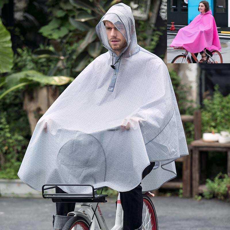 现货速发轻便单人自行车雨披成人男中学生时尚防水透明帽檐骑行雨
