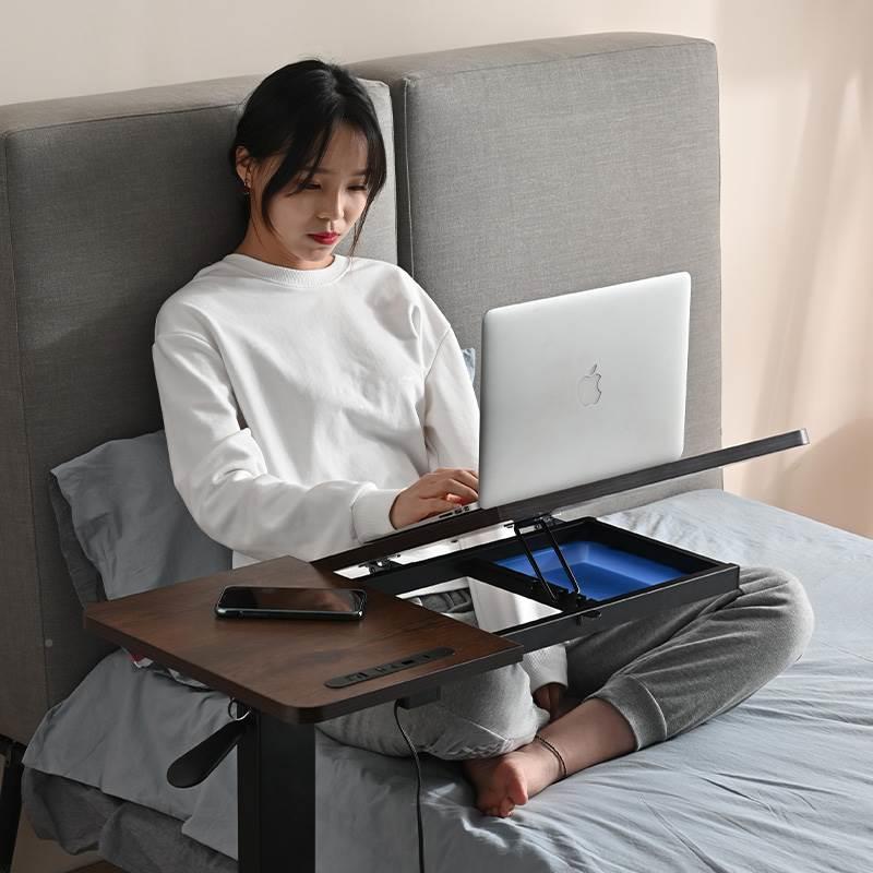 现货速发移动升降床边桌折叠侧边款可动-14翻版人电脑移办公桌书
