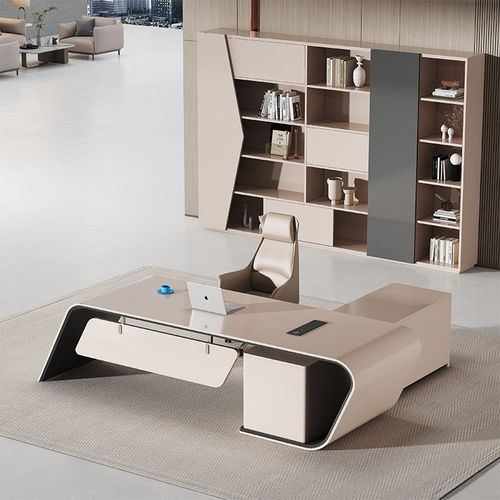 速发烤漆时尚老板桌大桌台简约办公桌电脑班主理桌经管桌总裁桌