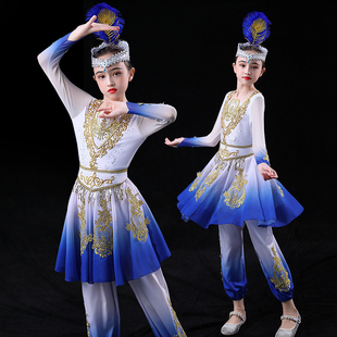 速发新疆舞尔演出服儿服维族服装童维吾蹈族维吾族民族古丽异域童