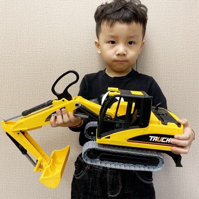 速发超大号儿童挖掘机玩汽工程车套装男小推土车压路机惯性孩具车