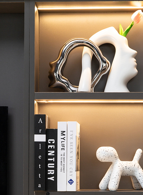 速发入户黑白狗玄关设件酒架酒柜装饰创居桌面工艺品摆摆乔迁新意