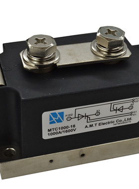 速发T普通晶闸管模块双向可硅控MTC100大A-1600V 水冷压接0功率调