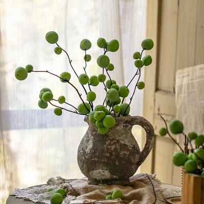 掬涵雪果枝仿真绿植花艺青果禅意长枝干花摆件客厅装饰插花摆设