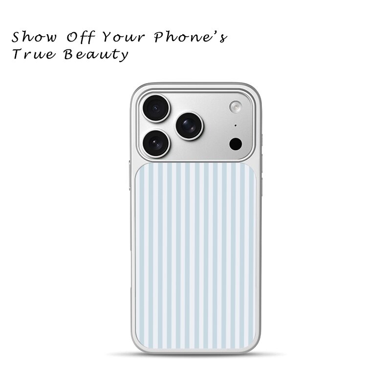 蓝色竖纹创意适用于苹果17promax新款手机壳iPhone air/16pro/15plus14玻璃13pro小众手机套12男女冰感肤感11