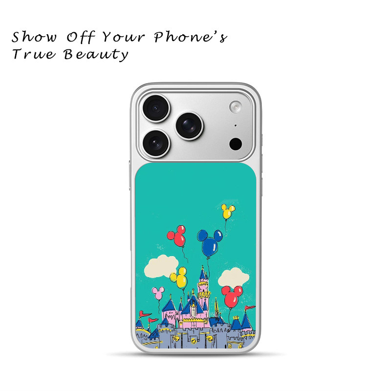 趣味卡通城堡手机壳米奇气球适用于苹果17promax新款手机壳iPhone air/16pro/15plus14玻璃13pro手机套冰感