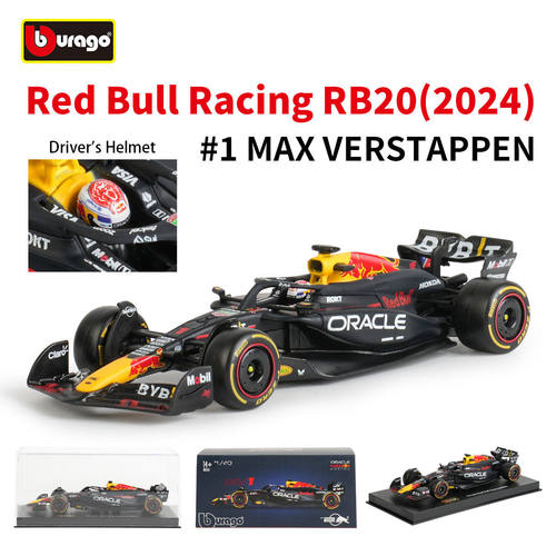 比美1:43红牛RB20方程式F1赛车模型2024仿真合金车模维斯塔潘