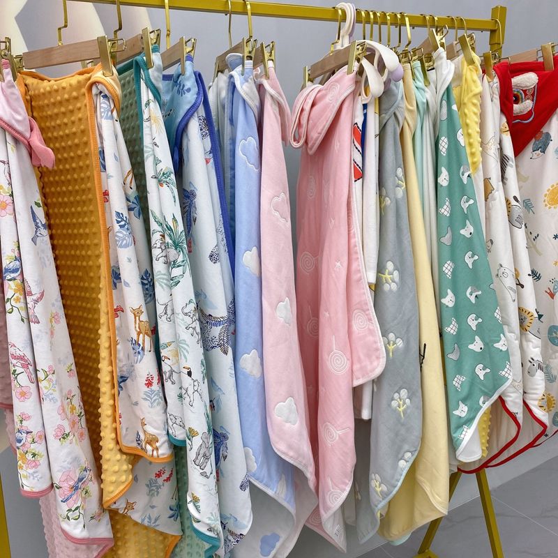 2025新款纯棉婴儿安抚豆豆毯100x100cm透气亲肤夏季空调盖毯