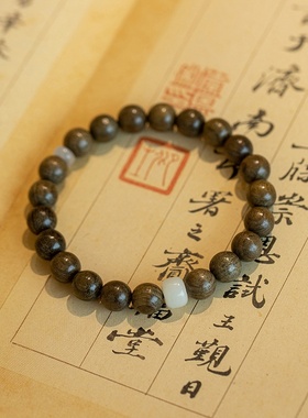 2025新款金丝檀木小众设计精致手链原创单圈清冷配饰高端气质礼物